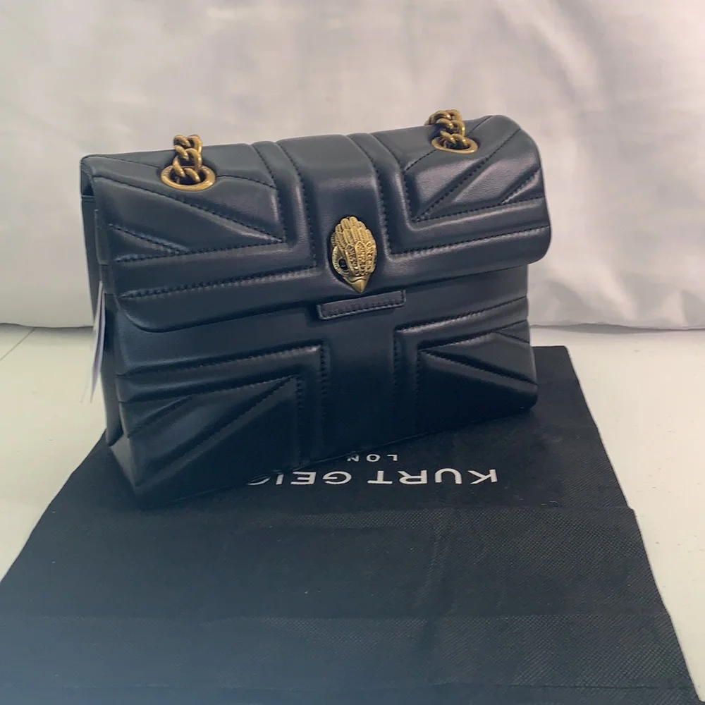 - - KURT GEIGER LONDON KENSINGTON LEATHER  SHOULDER BAG - Picture 13 of 15